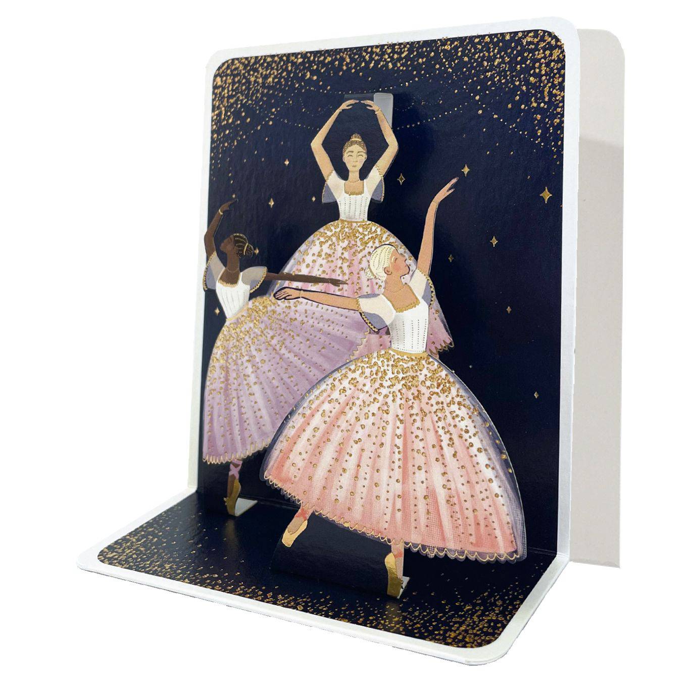 Pictura Ballet Small Pop-up Card featuring a delicate ballet dancer design with intricate paper craft details.
